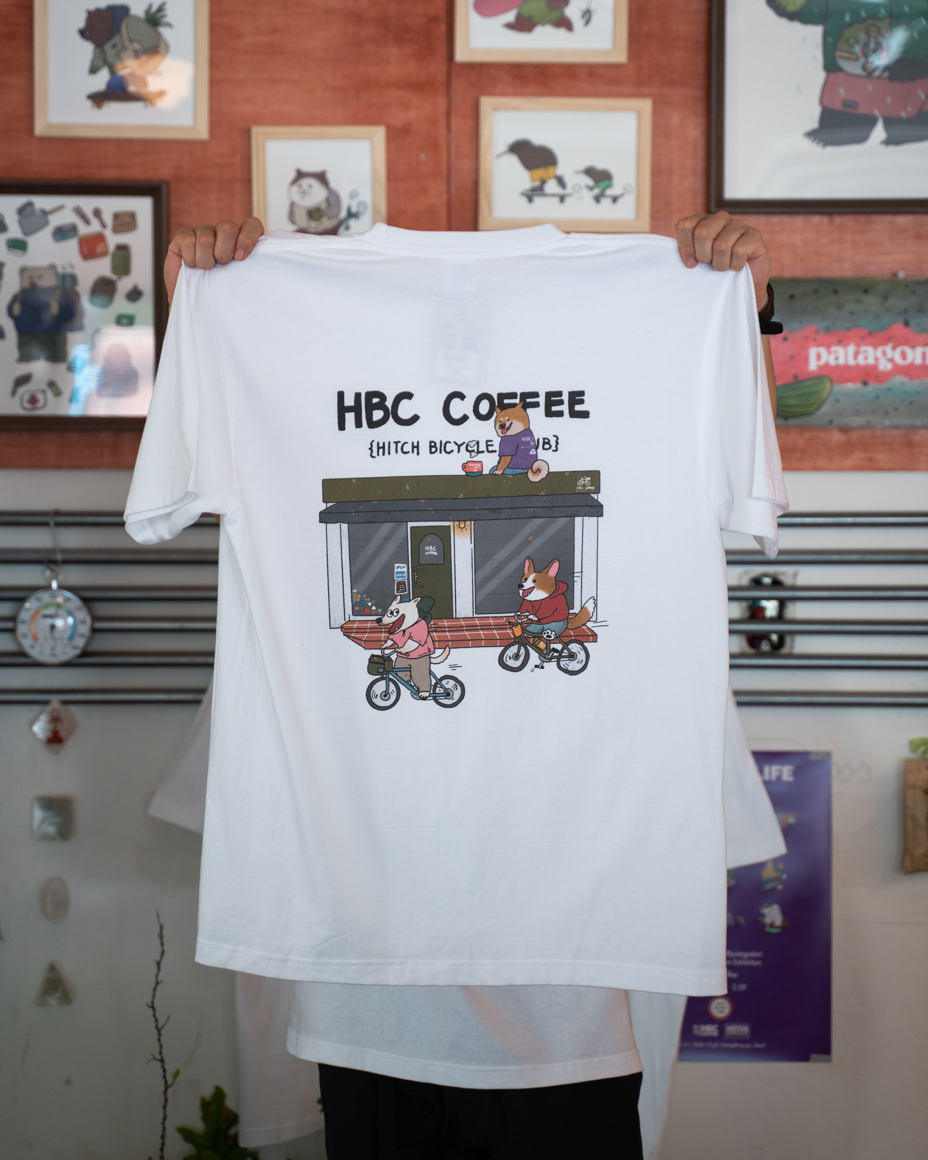 HBC coffee TEE (patagodori) - white